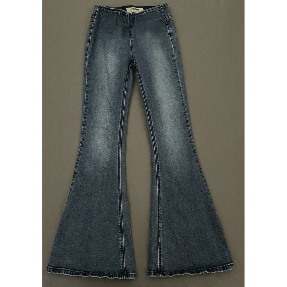 Rock & Roll Jeans Womens 24X32 Bargain Bell Pull On Flare Stretch Hippie Boho‎